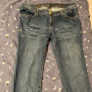 y2k low rise apple bottom jeans.